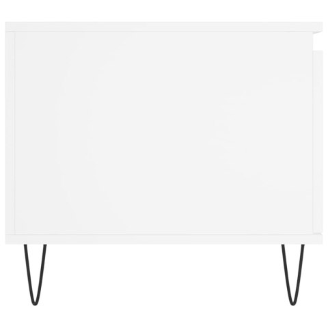 Stolik kawowy, biały 100x50x45 cm, materiał drewnopochodny