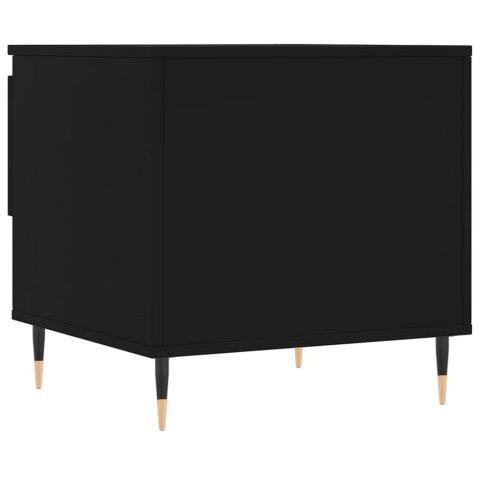 Stolik kawowy, czarny, 50x46x50 cm, materiał drewnopochodny