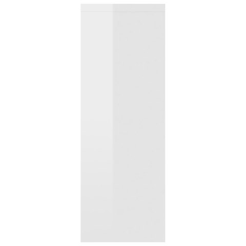 Półka ścienna, wysoki połysk, biała, 45,1x16x45,1 cm, płyta