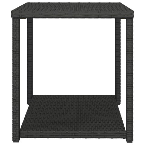 Stolik boczny, czarny, 55x45x49 cm, polirattan