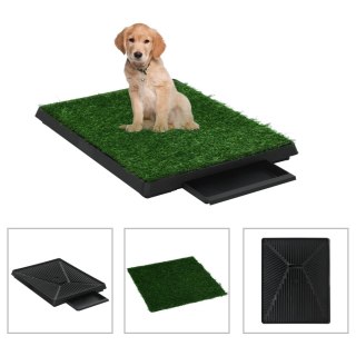 Toalety dla zwierząt z tacą i sztuczną trawą 2 szt., 63x50x7 cm