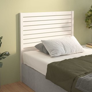 Wezgłowie łóżka, białe, 96x4x100 cm, lite drewno sosnowe