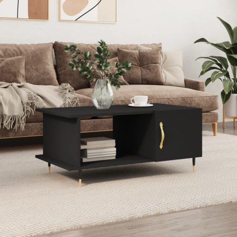 Stolik kawowy, czarny, 90x50x40 cm, materiał drewnopochodny