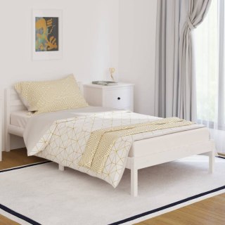 Rama łóżka, lite drewno sosnowe, 100x200 cm, białe