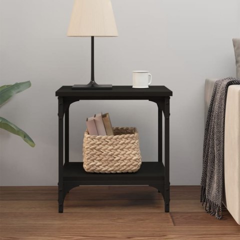 Stolik boczny, czarny, 40x30x42 cm, materiał drewnopochodny