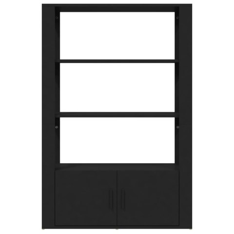 Szafka, czarna, 80x30x119,5 cm, materiał drewnopochodny