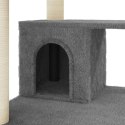 Drapak dla kota z sizalowymi słupkami, ciemnoszary, 183 cm