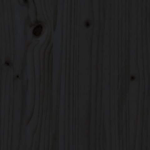 Łóżko dzienne, czarne, 90x190 cm, lite drewno sosnowe