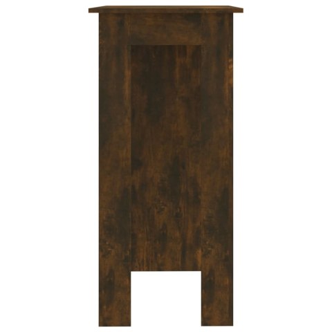 Stolik barowy z półkami, przydymiony dąb, 102x50x103,5 cm