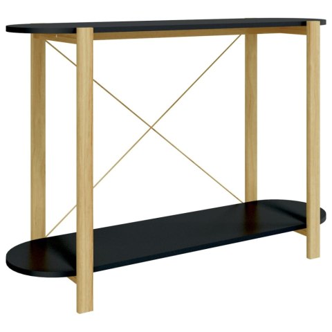 Stolik konsolowy, czarny, 110x38x75 cm, materiał drewnopochodny