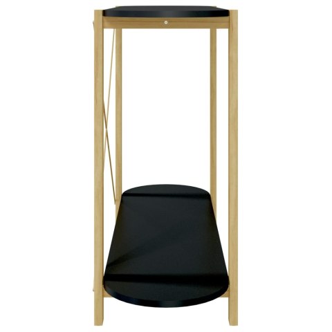 Stolik konsolowy, czarny, 110x38x75 cm, materiał drewnopochodny