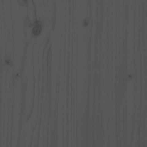 Ławka z donicami, szara, 180x36x63 cm, lite drewno sosnowe