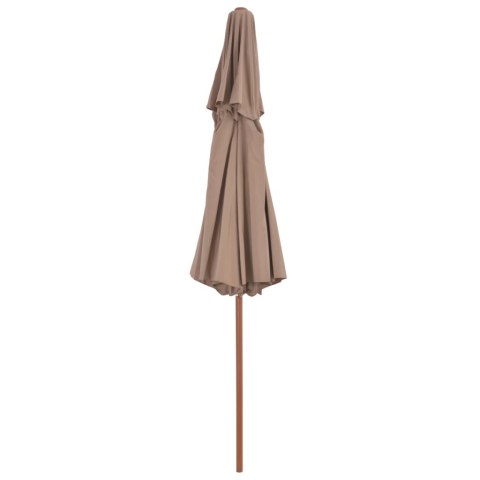 Parasol ogrodowy z podwójnym daszkiem, 270 cm, taupe