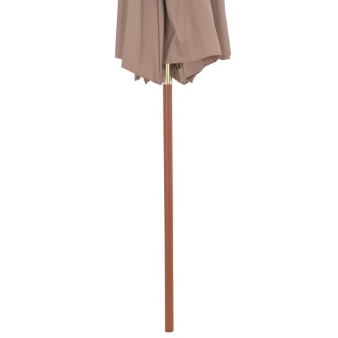 Parasol ogrodowy z podwójnym daszkiem, 270 cm, taupe