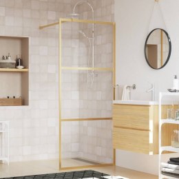 Ścianka prysznicowa, przezroczyste szkło ESG, złota, 90x195 cm