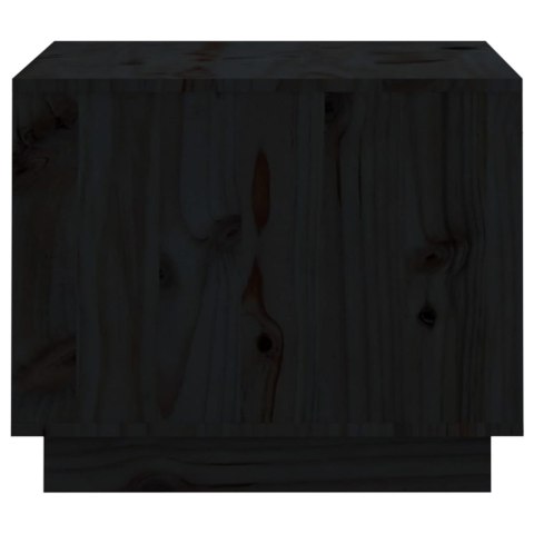 Stolik kawowy, czarny, 120x50x40,5 cm, lite drewno sosnowe