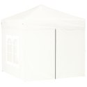 Składany namiot imprezowy ze ściankami, biały, 2x2 m