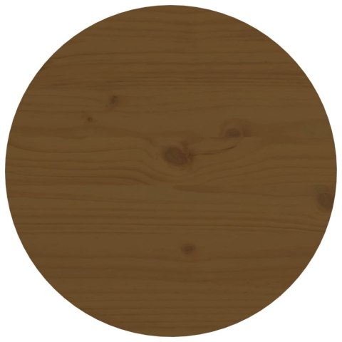 Stolik kawowy, miodowy brąz, Ø 55x60 cm, lite drewno sosnowe