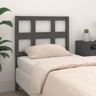 Wezgłowie łóżka, szare, 95,5x4x100 cm, lite drewno sosnowe