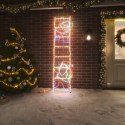 Ozdoba świąteczna Mikołaj na drabinie, 552 LED, 50x200 cm