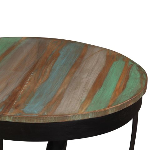 Stolik kawowy z litego drewna z odzysku, 60x40 cm