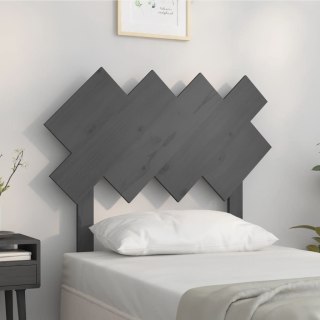 Wezgłowie łóżka, szare, 92x3x81 cm, lite drewno sosnowe