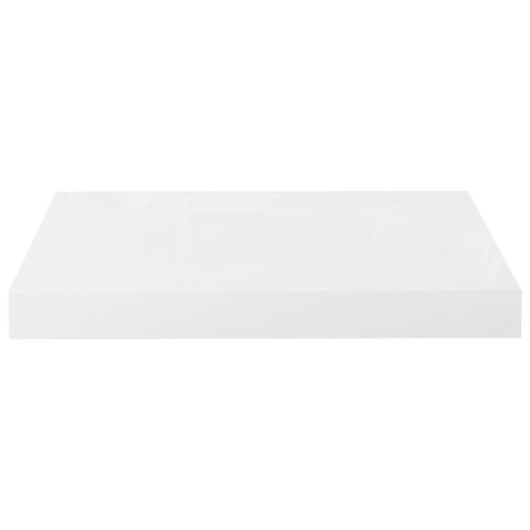 Półka ścienna, biała, wysoki połysk, 40x23x3,8 cm, MDF