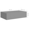 Półki ścienne z szufladą, 2 szt., szare, 40 x 23,5 x 10 cm, MDF