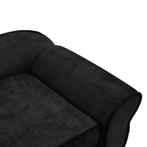 Sofa dla psa, czarna, 72x45x30 cm, pluszowa