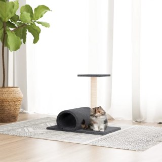 Drapak dla kota z tunelem, ciemnoszary, 60x34,5x50 cm