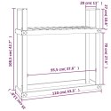 Stojak na drewno, 110x35x108,5 cm, lite drewno sosnowe