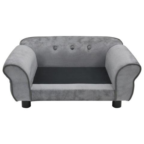 Sofa dla psa, szara, 72x45x30 cm, pluszowa