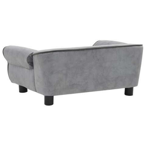 Sofa dla psa, szara, 72x45x30 cm, pluszowa