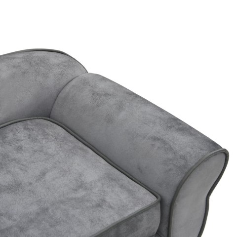 Sofa dla psa, szara, 72x45x30 cm, pluszowa