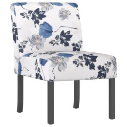Fotel, w niebieskie kwiaty, obity tkaniną