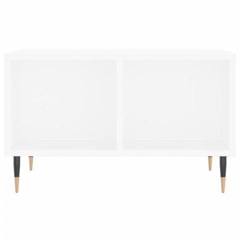 Stolik kawowy, biały 60x50x36,5 cm, materiał drewnopochodny