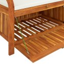 Ogrodowa ławka ze schowkiem i poduszką, 91 cm, drewno akacjowe