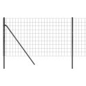 Ogrodzenie z siatki drucianej, antracytowe, 1,1x10 m