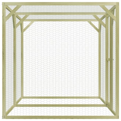 Klatka dla drobiu, 1,5x3x1,5 m, impregnowane drewno sosnowe