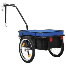 Przyczepa rowerowa/wózek ręczny 155x60x83 cm stalowa, niebieska