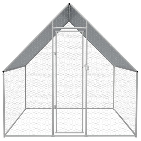 Klatka zewnętrzna dla kurcząt, stal galwanizowana, 2x2x1,92 m