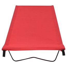 Łóżko polowe, 180x60x19 cm, tkanina Oxford i stal, czerwone