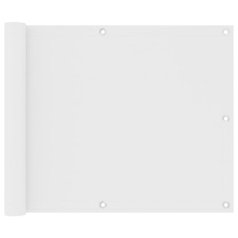 Parawan balkonowy, biały, 75x600 cm, tkanina Oxford