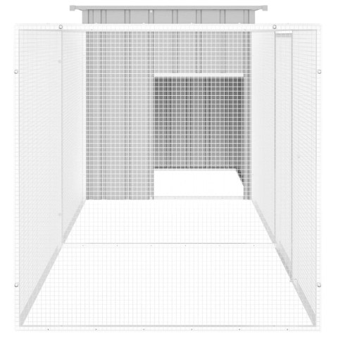 Klatka dla kurcząt, szara, 300x91x100 cm, stal