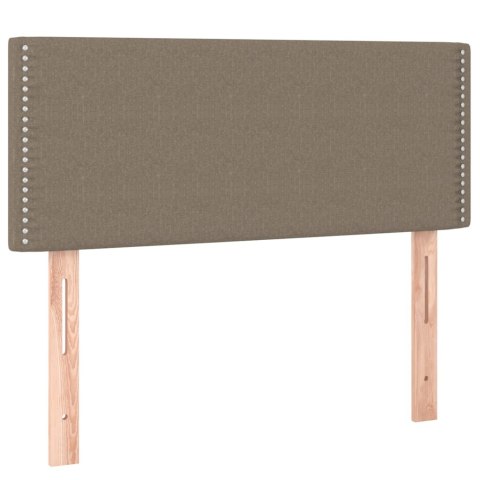 Zagłówek do łóżka z LED, taupe, 100x5x78/88 cm, tkanina