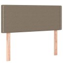 Zagłówek do łóżka z LED, taupe, 90x5x78/88 cm, tkanina