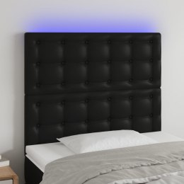 Zagłówek do łóżka, czarny, 100x5x118/128 cm, sztuczna skóra