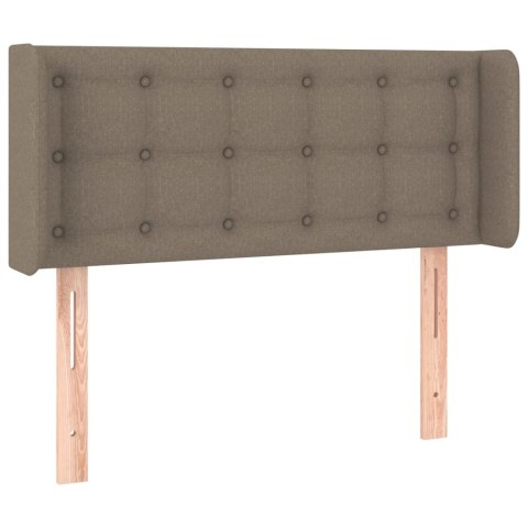 Zagłówek do łóżka z LED, taupe, 83x16x78/88 cm, tkanina