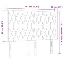 Zagłówek do łóżka z LED, zielony, 147x16x118/128 cm, tkanina