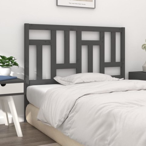 Wezgłowie łóżka, szare, 185,5x4x100 cm, lite drewno sosnowe
